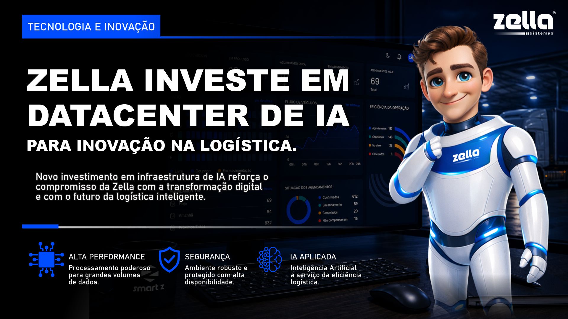 Zella investe em datacenter de IA para inovação na logística